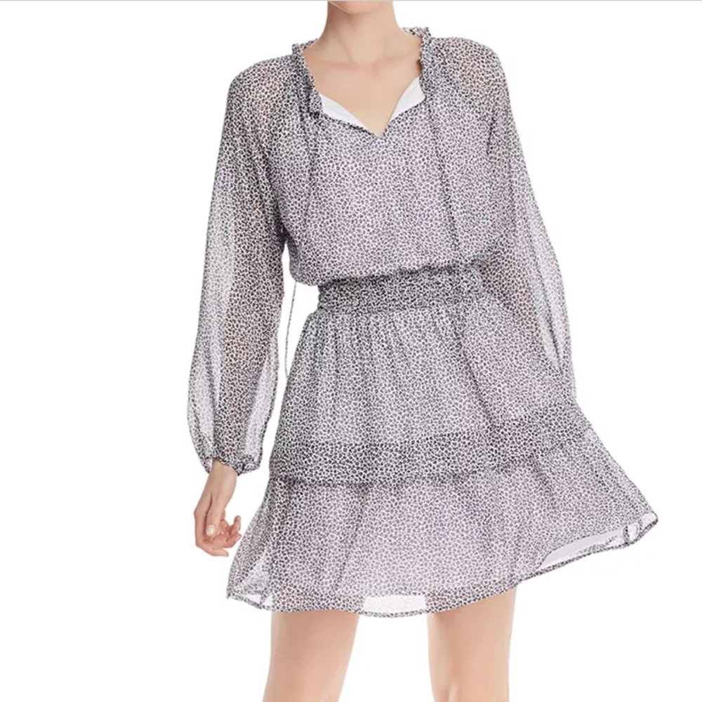 Aqua Micro Leopard-Print Dress